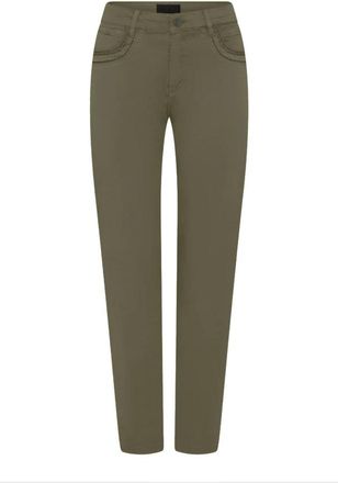 C.Ro Geborduurde Army Stijl Broek - Dames - Chinos - Groen - L - Broeken