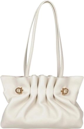 Ferragamo Shoulder Bags, female, White, Size: ONE SIZE Soft Bag S