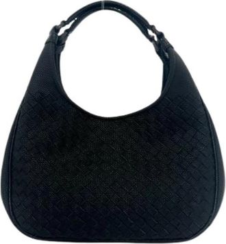 Bottega Veneta Pre-owned Campana Leren Handtas - Dames - Vintage Handtas - Zwart - ONE Size - Leer - Vintage