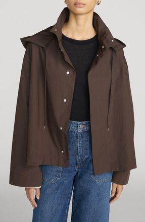 Frame Denim The Cropped Canopy Jacket in Ash Brown at Nordstrom, Size X-Small