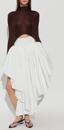 Alaia Asymmetrical Skirt, Womens, White
