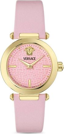 Versace Greek Quartz Pink Dial Ladies Watch VE5B00125
