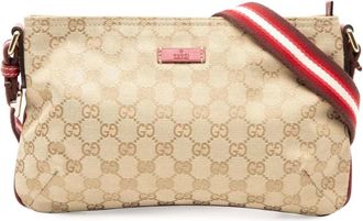 Gucci Pre-owned Cross Body Bags, female, Beige, Size: ONE SIZE Pre-owned Canvas Shoulder Bag