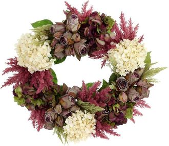 Creative Displays Inc. Handmade Fall Hydrangea & Pampas Arrangement In Fiberstone Planter