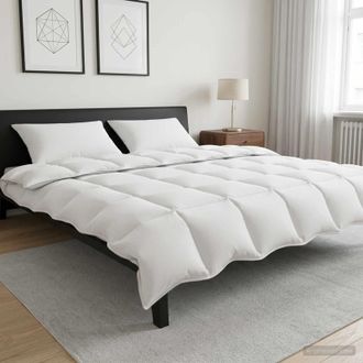 vidaXL Vidaxl Set Di Piumoni Bianco 200 X 240 Cm Poliestere, Bamboo