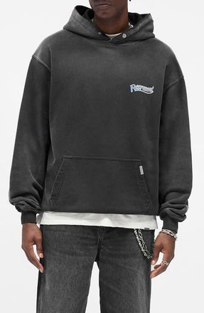 Represent Showcasing Graphic Hoodie in Stained Black at Nordstrom, Size Xx-Large