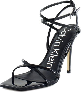 Calvin Klein Womens Tegin Heeled Sandal, Black 001, 3.5 UK