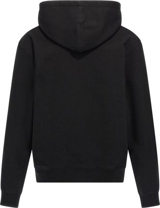 Jil Sander Logo-Print Cotton Hoodie - Black