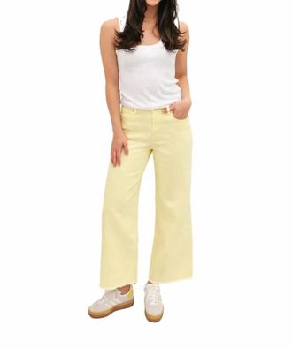 1822 Denim Womens Raw Hem Wide Leg Jean In Sunshine Fade