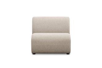 Castlery Auburn Armless Sofa Customized, Performance Classic Twill Light Grey, Spill Resistant, Modular for Sofas by Castlery