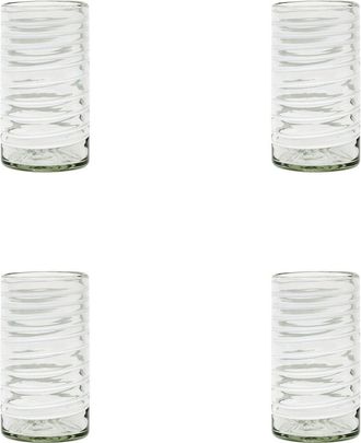 10 Strawberry Street Set Of 4 Meridia Mexican Glassware Hiballs