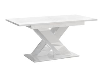 Mirjan24 Mobilier1 - Mesa Goodyear 103, Blanco Brillante, 76x80x140cm, Alargamiento, Aglomerado Laminado