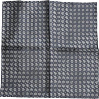 Dolce & Gabbana Pocket Scarves, male, Blue, Size: ONE SIZE Patterned Silk Square Handkerchief Scarf