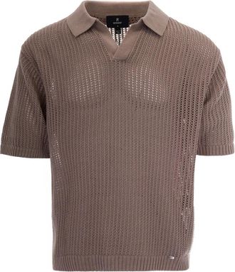 Represent V-hals Geribbelde Top - Heren - Polos - Groen - L - Katoen - Tops