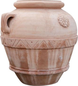 Biscottini International Biscottini - Aged Tuscan terracotta jar L100xPR94xH100 cm Made in Italy