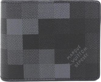 Louis Vuitton Black Coated Canvas Bill Wallet (Bi-Fold) (Pre-Owned)