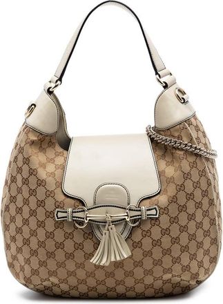 Gucci Pre-owned Gucci Medium GG Canvas Emily Flap Satchel Ladies C193AOTP6DR8RC27