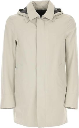 Herno Regenbestendige Hoodiejas - Heren - Zomerjassen - Grijs - XL - Jassen