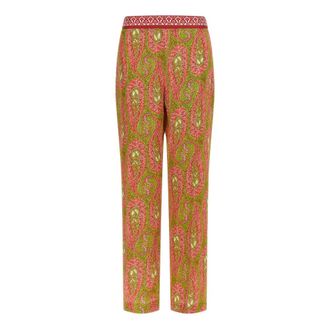 Etro Paisley Foliage Twill Broek - Dames - Slim Fit Broeken - Veelkleurig - S - Broeken