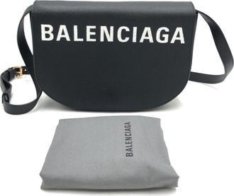 Balenciaga Black Grained Leather Crossbody Womens Bag (Pre-Owned)