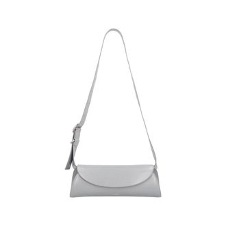 Jil Sander Cannolo Schoudertas - Dames - Tassen - Grijs - Maat: ONE Size Leer