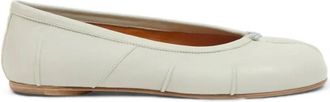 Maison Margiela Off-White Leather Ballet Flats