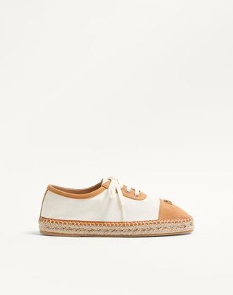 Valentino Garavani Palm Avenue Espadrilles in Canvas and Buffalo