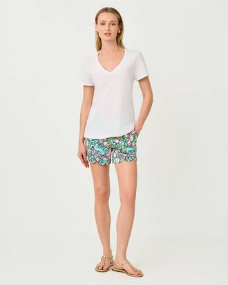 Lilly Pulitzer Maryetta V-Neck Top In White