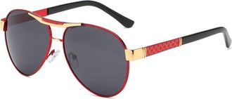 Generic Polarized Sunglasses for Men - Metal Trim Double Beam Skeleton Design, Waterproof and Antifouling, Ideal for Travel and Shopping