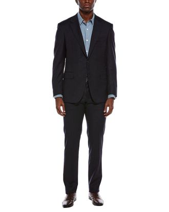 Canali 2pc Wool-Blend Suit with Flat Front Pant