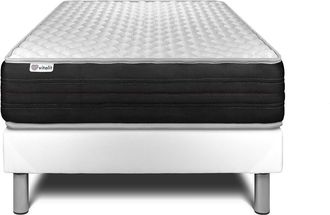 VITALIT Vitalit - Base Tapizada Blanco + Colch&oacute;n Con Espuma Viscoel&aacute;stica 90 X 200