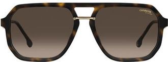 Carrera Victory 58mm Gradient Rectangular Sunglasses in Havana/brown Sf at Nordstrom