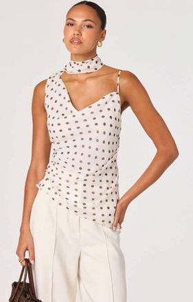 Astr Adrie Asymmetrical Top In Soft Ivory Hue