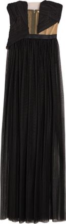 Nensi Dojaka Corset-style Strapless Mesh Gown - Black - 36 (UK4 / Xxs)