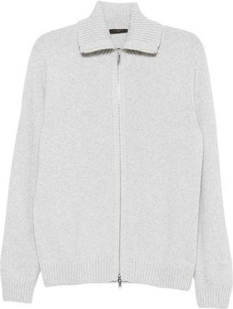 Zanone Zip-up Ribbed-collar Cardigan