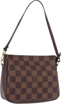 Louis Vuitton Pre-owned Damier Ebene Pouch - Dames - Vintage Schoudertas - Bruin - ONE Size - Vintage