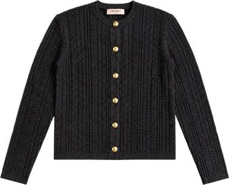 Twinset Cardigans - Dames - Vesten - Grijs - XL - Truien & Vesten