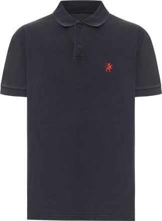 Balenciaga Lion-embroidered Piqu&eacute; Polo Shirt