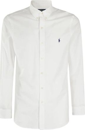 Polo Ralph Lauren Shirt - Heren - Casual Overhemden - Wit - XL - Katoen - Overhemden