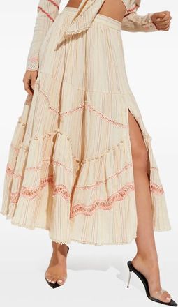 Hemant & Nandita Gonna lunga con spacco - Toni neutri