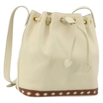 Saint Laurent Pre-owned Bucket Bags, female, Beige, Size: ONE SIZE Pre-owned Vintage Bucket Shoulder Bag