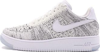 Nike (WMNS) Nike Air Force 1 Flyknit Low Summit White Grey 820256-103