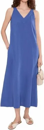 Elliott Lauren Guaze Maxi Dress In Chambray