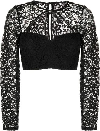 Self Portrait Blouse - Dames - Blouses - Zwart - 2XS - Overhemden