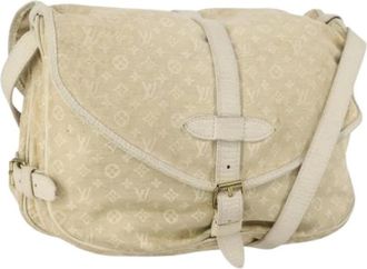 Louis Vuitton Pre-owned Cross Body Bags, female, Beige, Size: ONE SIZE Pre-owned Canvas Cross Body Bag