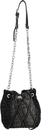 Diesel Tassen, Dames, Zwart, ONE Size, Katoen, Charm-D Bucket Bag
