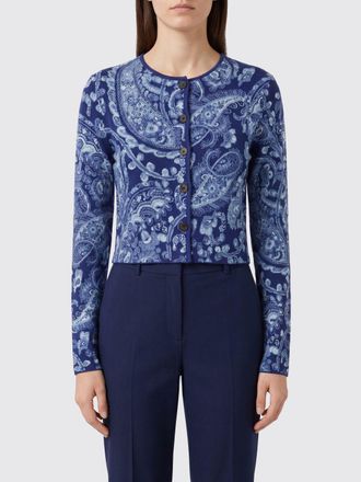 Etro Cardigan slim fit in viscosa con stampa paisley e scollo a girocollo