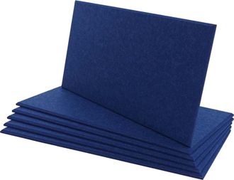 Hhg [nunca Usado] Juego De 6 Paneles Ac&uacute;sticos De Pared Hhg-322, Paneles Ac&uacute;sticos, Aislantes Ac&uacute;sticos, Superficie De 1 M&sup2;, Dimensiones 60 X 30 Cm, Azul 