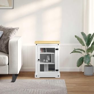 vidaXL Vidaxl Mobile Hifi Bianco 60 X 50 X 82 Cm Pino Massello