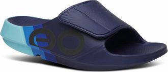 Oofos Mens Ooahh Sport Flex Limited Slide Sandal In Sky Rally